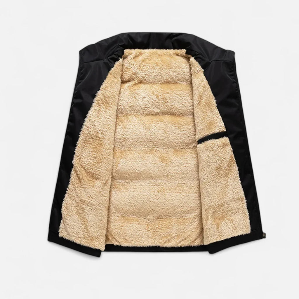 Gilet d’hiver en laine d’agneau pour homme