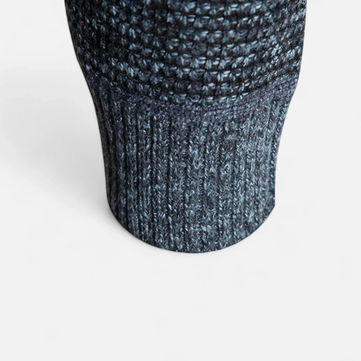 Veste bimatière pour homme à col montant