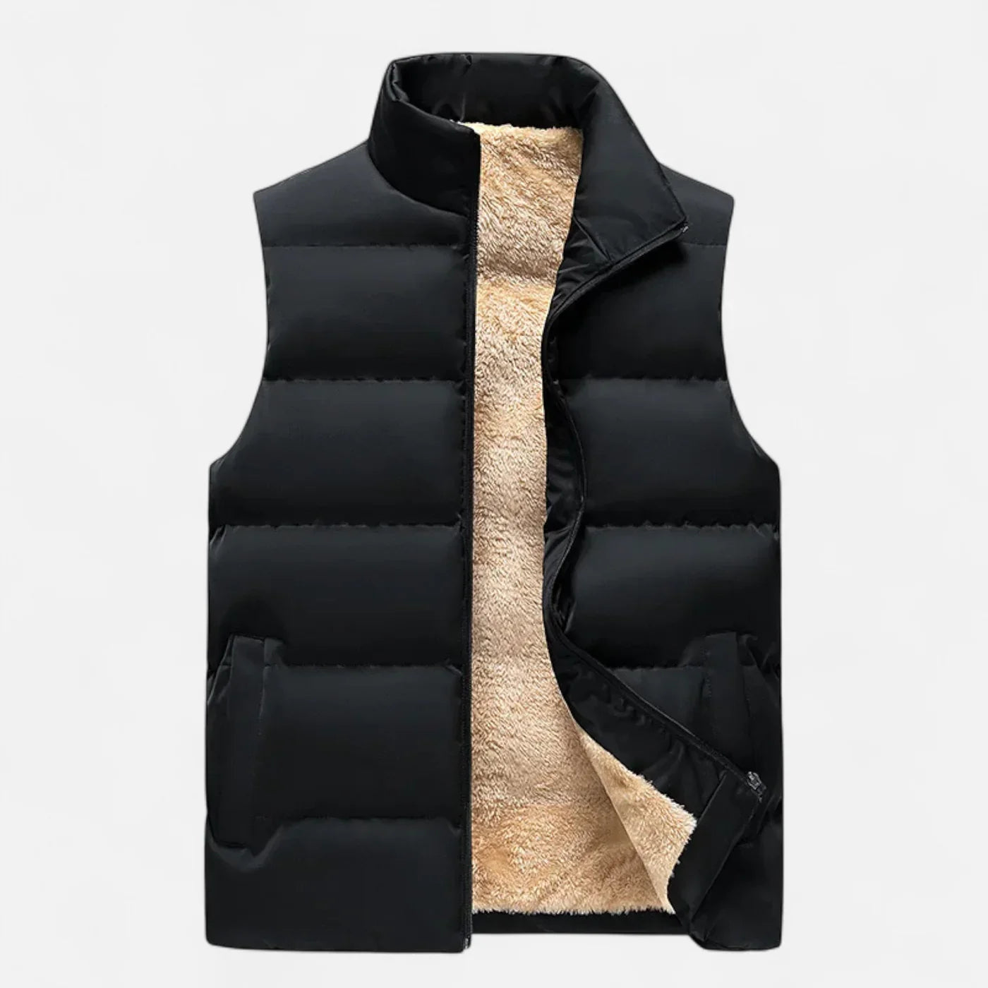 Gilet d’hiver en laine d’agneau pour homme